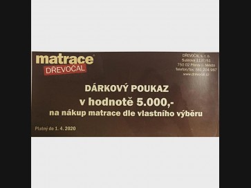 Dárkový poukaz na nákup matrací